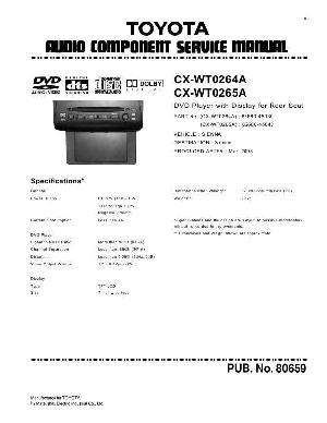 Сервисная инструкция TOYOTA Panasonic CX-WT0264A ― Manual-Shop.ru