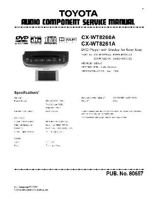 Сервисная инструкция TOYOTA Panasonic CX-WT8260A ― Manual-Shop.ru
