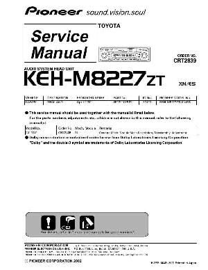 Service manual Pioneer KEH-M8227ZT ― Manual-Shop.ru