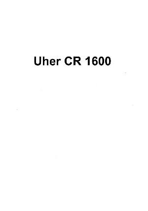 Сервисная инструкция Uher CR1600  ― Manual-Shop.ru