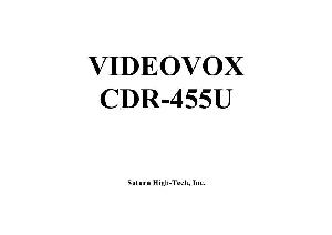 Сервисная инструкция Videovox CDR-455U ― Manual-Shop.ru