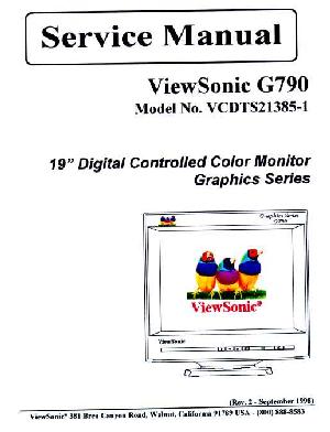 Сервисная инструкция Viewsonic G790 (VCDT213585-1) ― Manual-Shop.ru