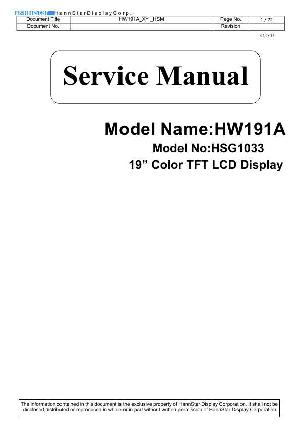 Сервисная инструкция Viewsonic HW191A (HSG1033) ― Manual-Shop.ru