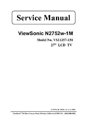 Сервисная инструкция Viewsonic N2752W-1M ― Manual-Shop.ru