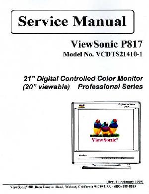 Сервисная инструкция Viewsonic P817 (VCDTS21410-1) ― Manual-Shop.ru
