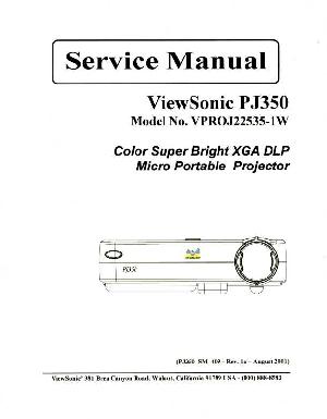 Сервисная инструкция Viewsonic PJ350 (VPROJ22535-1W) ― Manual-Shop.ru