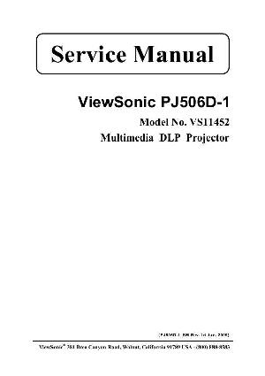 Сервисная инструкция Viewsonic PJ506D-1 (VS11452) ― Manual-Shop.ru