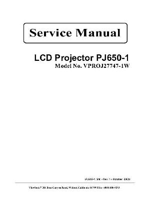 Service manual Viewsonic PJ650-1 (VPROJ27747-1W) ― Manual-Shop.ru