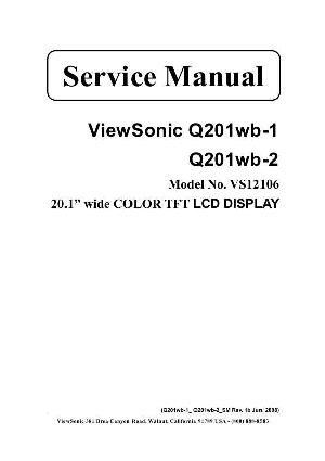 Сервисная инструкция Viewsonic Q201WB-1, Q201WB-2 (VS12106) ― Manual-Shop.ru