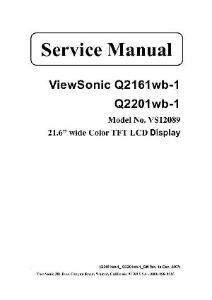 Сервисная инструкция Viewsonic Q2161WB-1, Q2201WB-1 (VS12089) ― Manual-Shop.ru