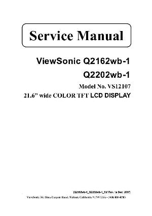 Сервисная инструкция Viewsonic Q2162WB-1, Q2202WB-1 (VS12107) ― Manual-Shop.ru