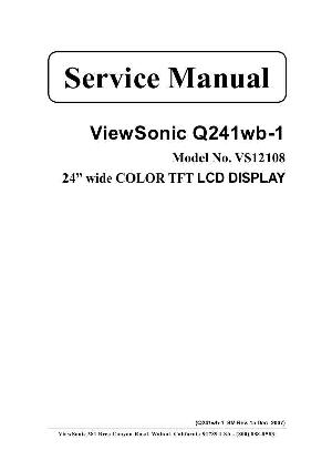 Сервисная инструкция Viewsonic Q241WB-1 (VS12108) ― Manual-Shop.ru