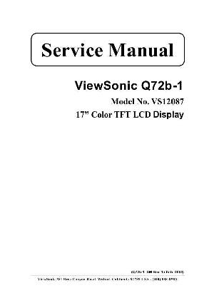 Сервисная инструкция Viewsonic Q72B-1 (VS12087) ― Manual-Shop.ru