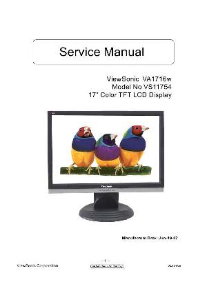 Сервисная инструкция Viewsonic VA1716W (VS11754) ― Manual-Shop.ru