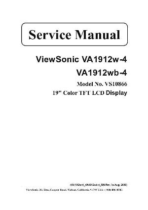 Сервисная инструкция Viewsonic VA1912W-4, VA1912WB-4 (VS10866) ― Manual-Shop.ru