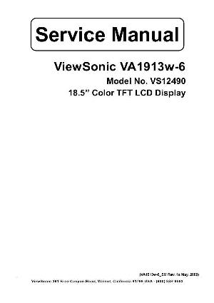 Сервисная инструкция Viewsonic VA1913W-6 (VS12490) ― Manual-Shop.ru