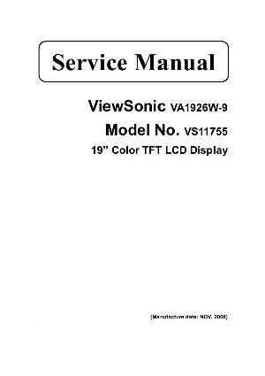 Сервисная инструкция Viewsonic VA1926W-9 (VS11755) ― Manual-Shop.ru