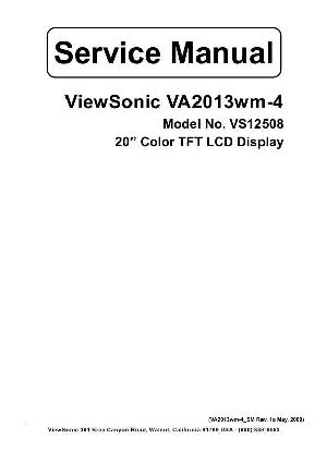Сервисная инструкция Viewsonic VA2013WM (VS12508) ― Manual-Shop.ru