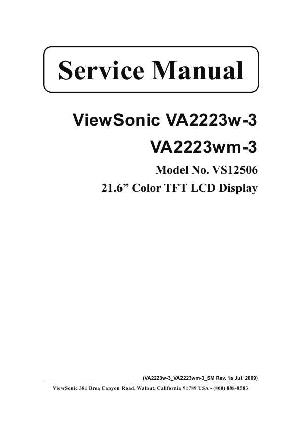 Сервисная инструкция Viewsonic VA2223W-3, VA2223WM-3 (VS12506) ― Manual-Shop.ru