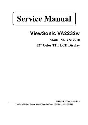 Сервисная инструкция Viewsonic VA2232W-1 (VS12910) ― Manual-Shop.ru