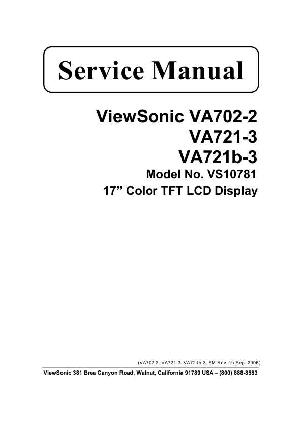 Сервисная инструкция Viewsonic VA702-2, VA721-3, VA721B-3 (VS10781) ― Manual-Shop.ru