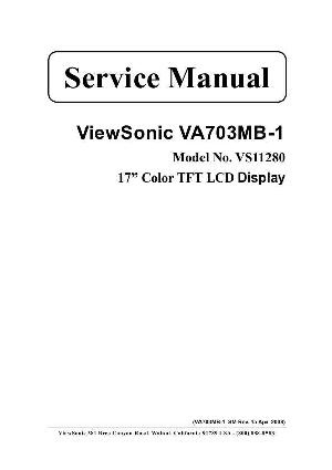 Сервисная инструкция Viewsonic VA703MB-1 (VS11280) ― Manual-Shop.ru