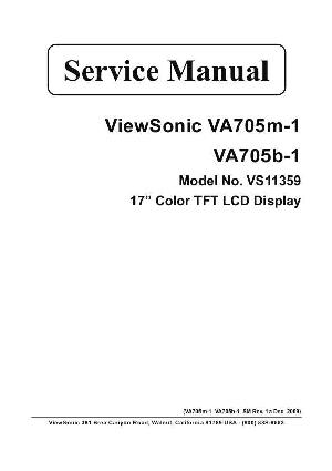 Service manual Viewsonic VA705M-1, VA705B-1 (VS11359) ― Manual-Shop.ru