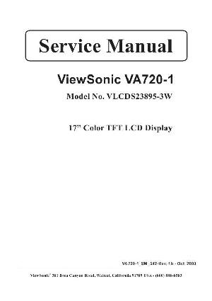 Сервисная инструкция Viewsonic VA720-1 (VLCDS23895-3W) ― Manual-Shop.ru