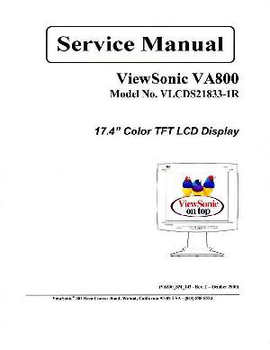 Сервисная инструкция Viewsonic VA800 (VLCDS21833-1R) ― Manual-Shop.ru