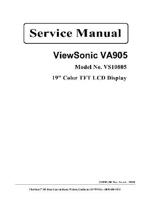 Сервисная инструкция Viewsonic VA905 (VS10805) ― Manual-Shop.ru