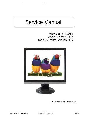 Сервисная инструкция Viewsonic VA916 (VS11962) ― Manual-Shop.ru
