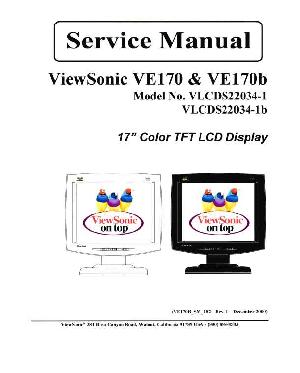 Сервисная инструкция Viewsonic VE170, VE170B (VLCDS22034-1, VLCDS22034-1B) ― Manual-Shop.ru
