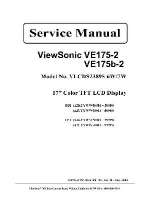 Сервисная инструкция Viewsonic VE175-2 VE175B-2 (VLCDS23895-6W-7W) ― Manual-Shop.ru