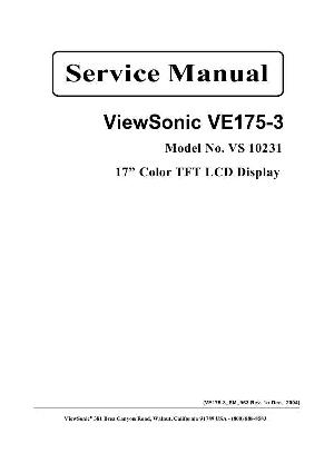 Сервисная инструкция Viewsonic VE175-3 (VS10231) ― Manual-Shop.ru