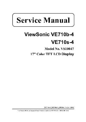 Сервисная инструкция Viewsonic VE710B-4 VE710S-4 (VS10047) ― Manual-Shop.ru