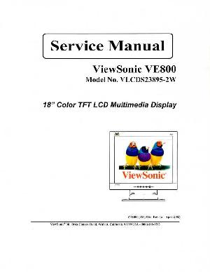 Сервисная инструкция Viewsonic VE800-1 (VLCDS23895-2W) ― Manual-Shop.ru
