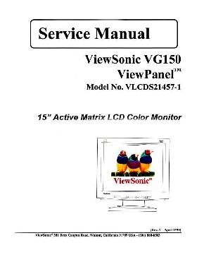 Сервисная инструкция Viewsonic VG150 (VLCDS21457-1) ― Manual-Shop.ru