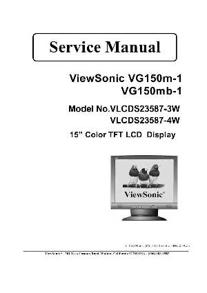 Сервисная инструкция Viewsonic VG150M-1, VG150MB-1 (VLCDS23587-3W, 4W) ― Manual-Shop.ru