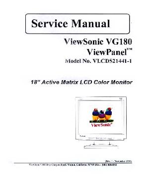 Сервисная инструкция Viewsonic VG180 (VLCDS21441-1) ― Manual-Shop.ru
