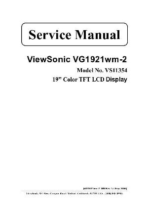 Сервисная инструкция Viewsonic VG1921WM-2 (VS11354) ― Manual-Shop.ru