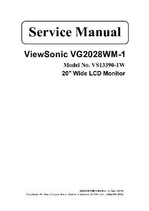 Сервисная инструкция Viewsonic VG2028WM-1 (VS13390-1W) ― Manual-Shop.ru