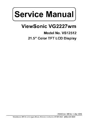 Service manual Viewsonic VG2227WM (VS12512) ― Manual-Shop.ru