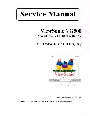Сервисная инструкция Viewsonic VG500 (VLCDS23718-1W) ― Manual-Shop.ru