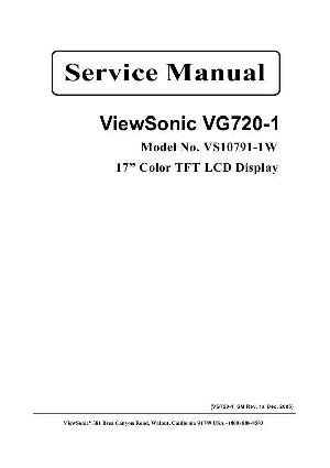 Сервисная инструкция Viewsonic VG720-1 (VS10791-1W) ― Manual-Shop.ru
