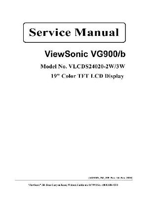 Сервисная инструкция Viewsonic VG900B (VLCDS24020-2W, 3W) ― Manual-Shop.ru