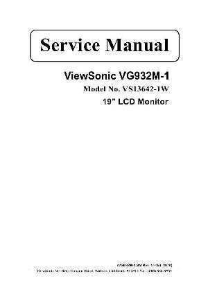 Сервисная инструкция Viewsonic VG932M-1 (VS13642-1W) ― Manual-Shop.ru