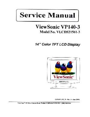 Сервисная инструкция Viewsonic VP140-3 (VLCDS21561-3) ― Manual-Shop.ru