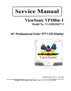 Сервисная инструкция Viewsonic VP180M-1 (VLCDS22637-1) ― Manual-Shop.ru