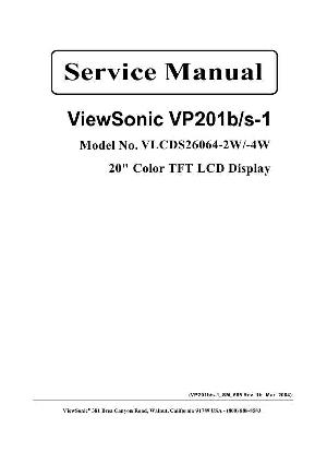 Service manual Viewsonic VP201B-S-1 (VLCDS26064-2W-4W) ― Manual-Shop.ru