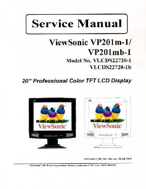 Service manual Viewsonic VP201M-1, VP201MB-1 (VLCDS22720-1, 1B) ― Manual-Shop.ru